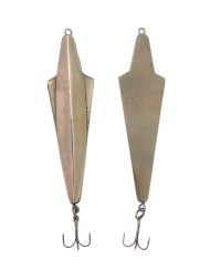 Блесна зимняя Бор Плюс двусторонняя 9 с подвес. тр. никель