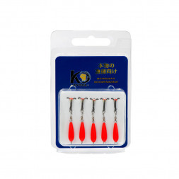 Мормышка Kyoda Черт с подвесным тройником, размер S, вес 0,8 гр ярко красный 5 шт