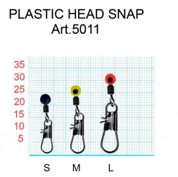 Застежка FISH SEASON с вертлюгом пластик №L 18кг 5шт 5011-LF