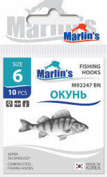 Крючок Marlin&#039;s Окунь Baitholder BLN №6 10шт M92247BN-006